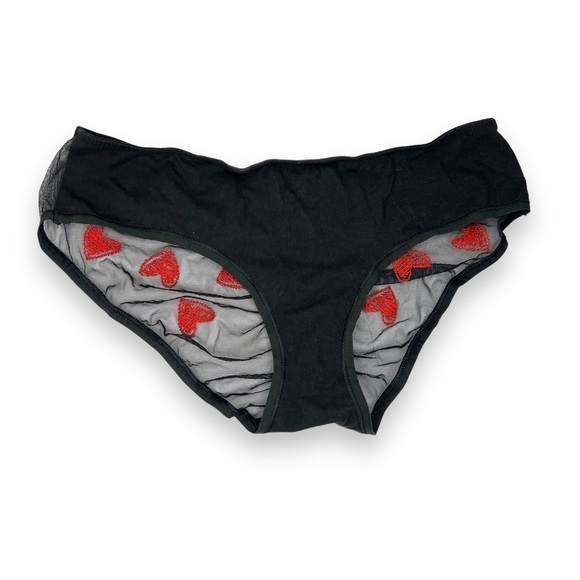 Victorias Secret Set Of Two Lace Panties Thong Cheeky Heart Print Lingerie  Med - Picture 4 of 14